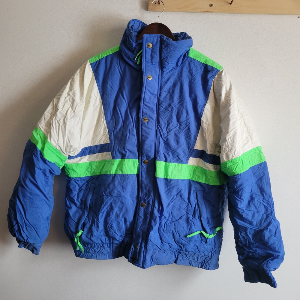 Vintage 80s 90s SKOR Puffer Dowm Ski Jacket Mens Large